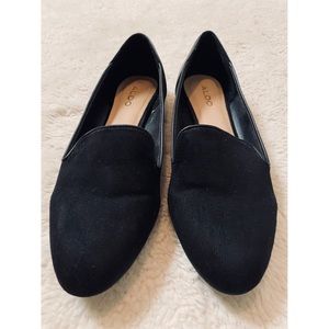 Aldo suede black flats size 7